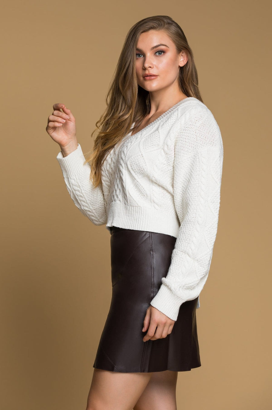 'Shawna' Vegan Leather Mini Skirt