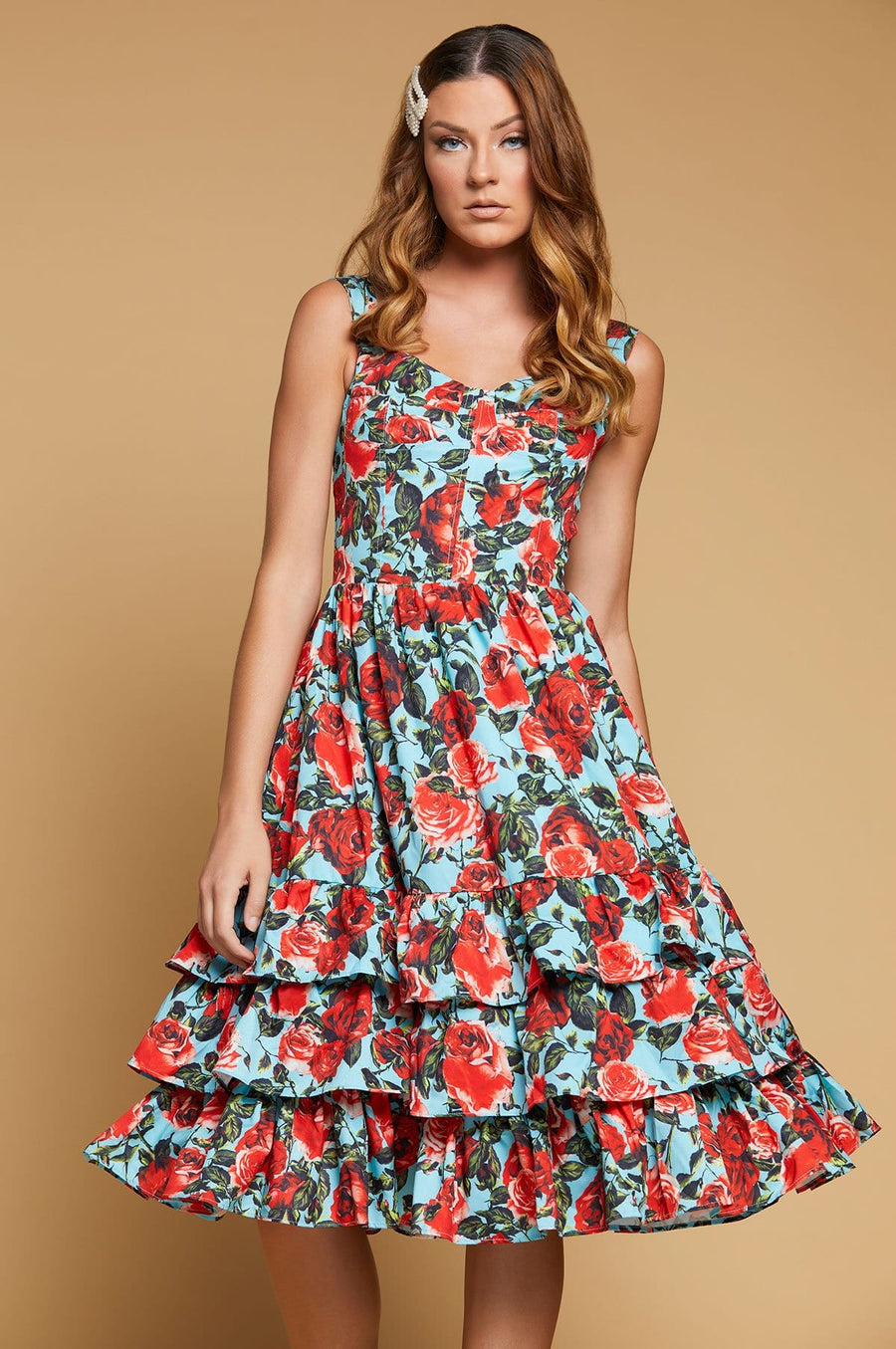 'Juliet' Midi Floral Dress