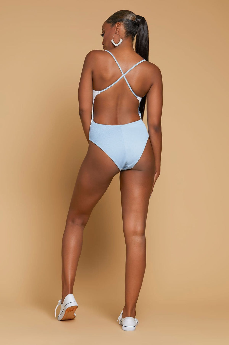 'Jessica' Ribbed One-Piece Swimsuit