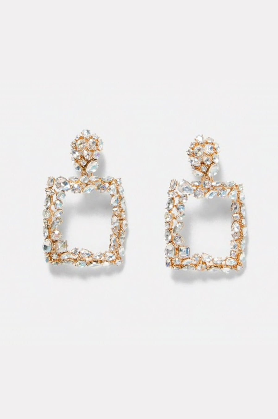 'Maxiana' Gold Crystal Earrings