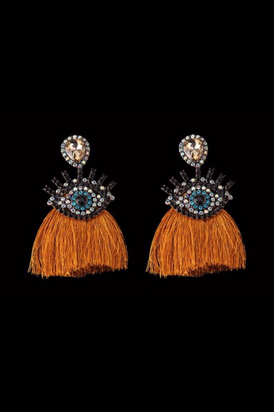 'Gypsy' Rhinestone Fringe Tassel Earrings