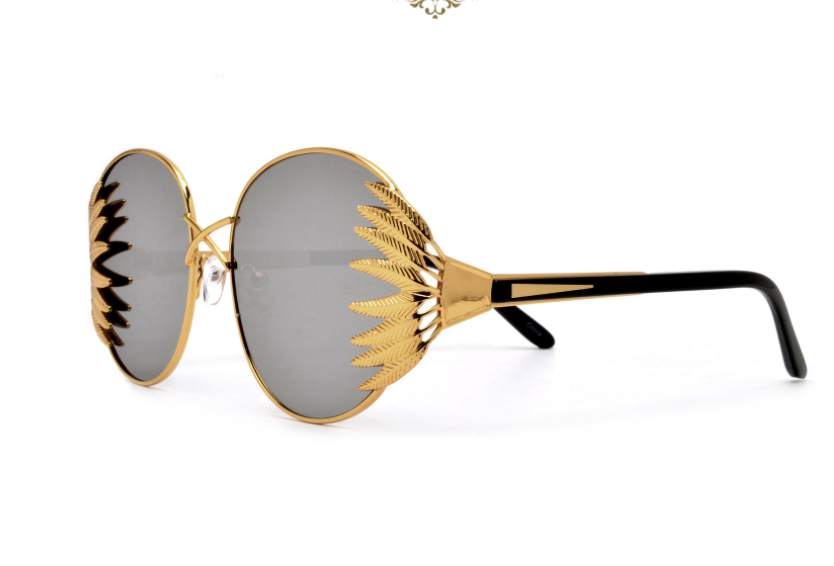 'Florus' Feathered  Frame Sunglasses