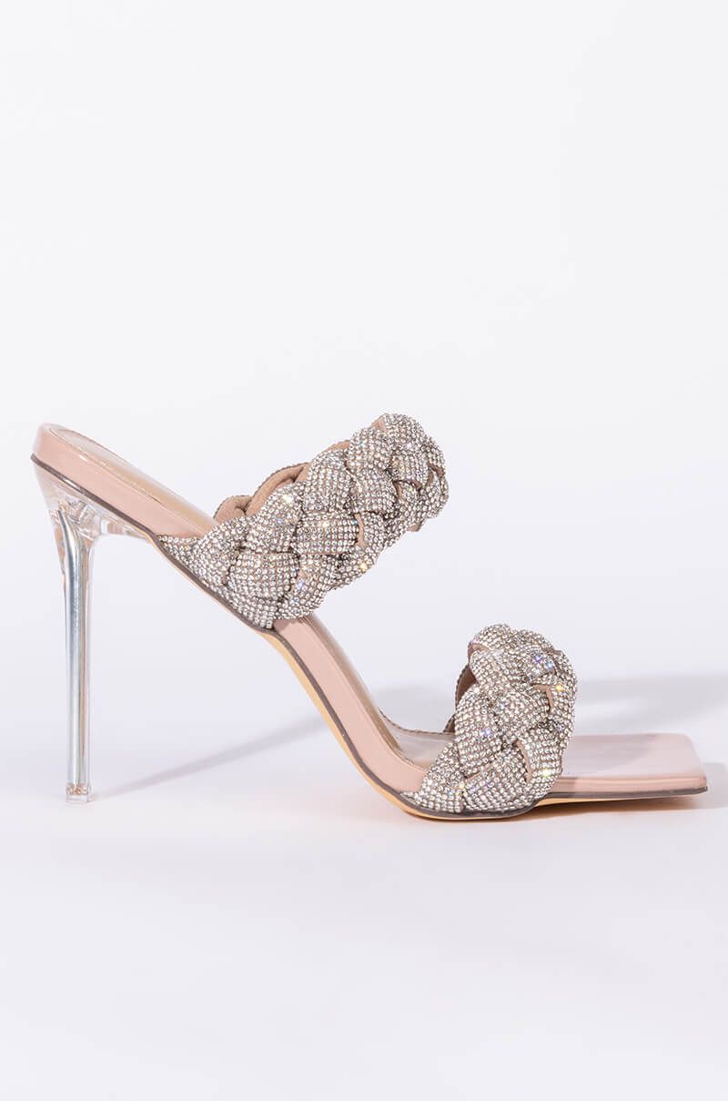 'Chanel' Rhinestone Stiletto Heels