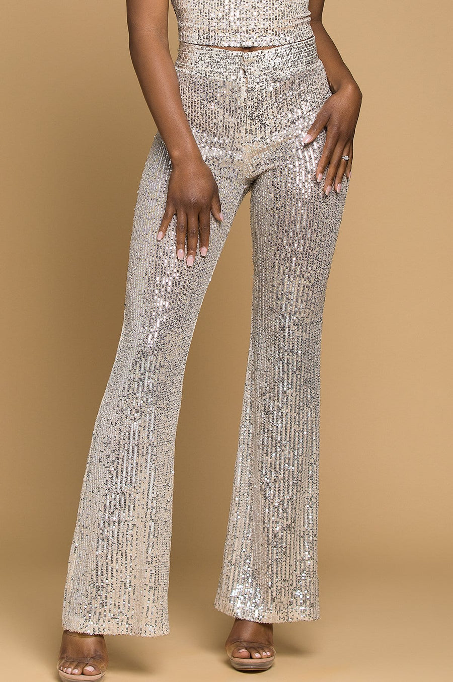 'Jessie' High Waisted Sequin Pants